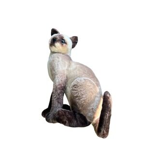 Tiger Tale Toys Siamese Cat Plush Viahart Realistic Stuffed Animal Blue Eyes